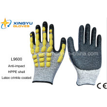 Hppe Shell Sandy Nitrile Coated Safety Work Gloves (L9600)